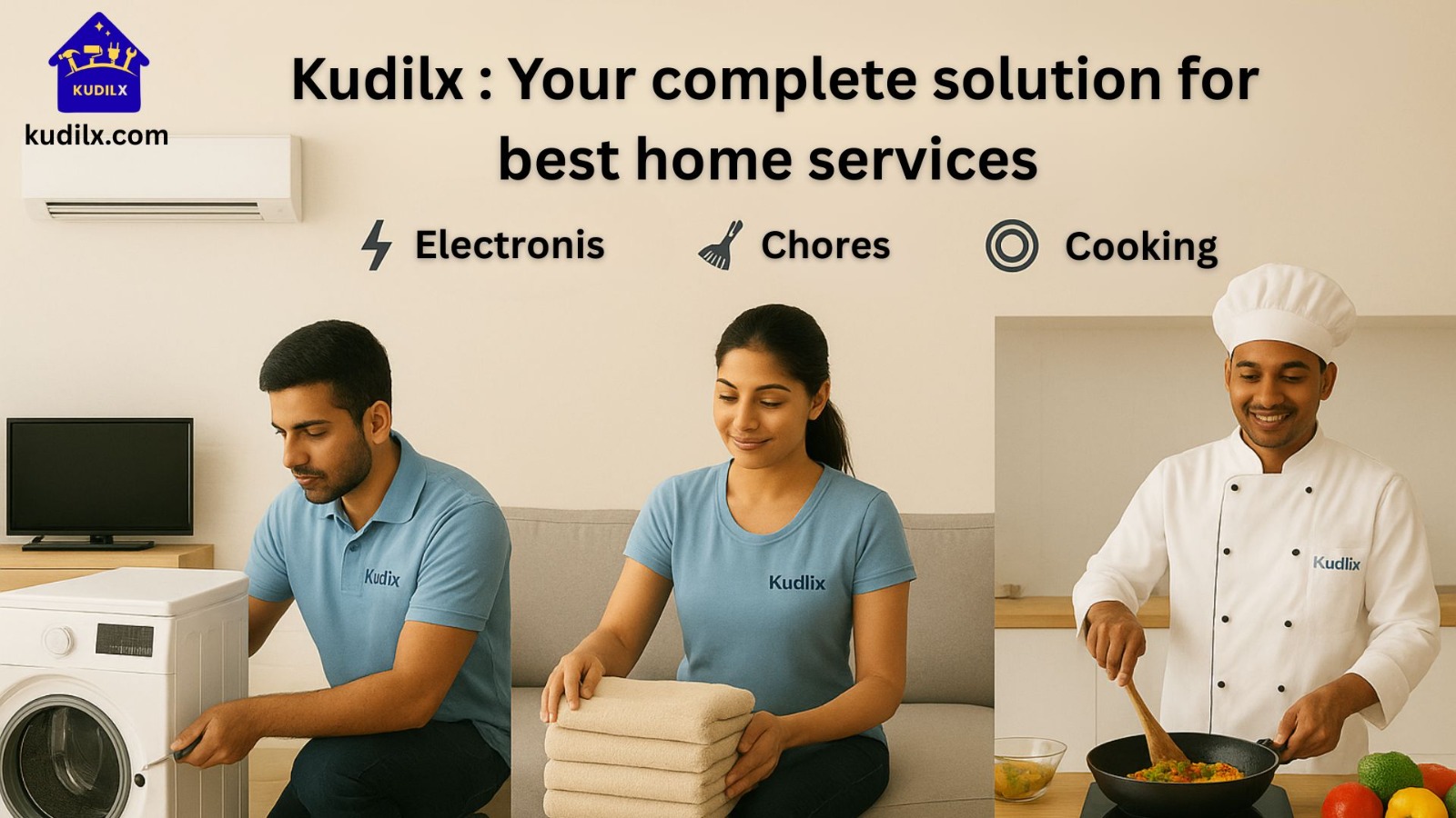 Kudilx: Your complete solution for best home services in electronics, chores & cooking